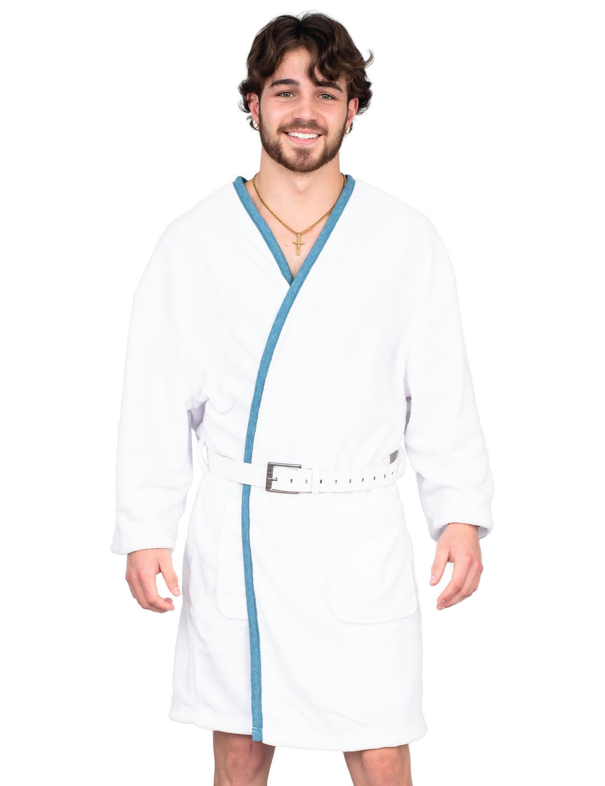 Christmas Vacation Cousin Eddie White Robe and Belt Costume - TVStoreOnline