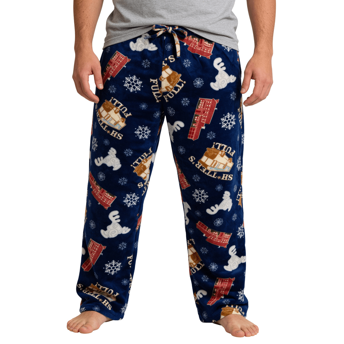 Christmas Vacation Icons Plush Sleep Pants Blue - TVStoreOnline