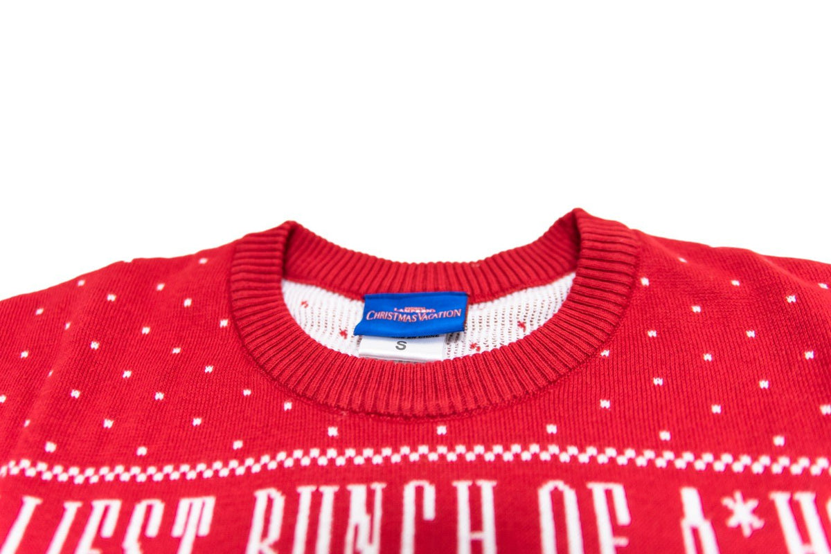 Christmas Vacation Jolliest Bunch of A*Holes Red and Green Ugly Christmas Sweater - TVStoreOnline