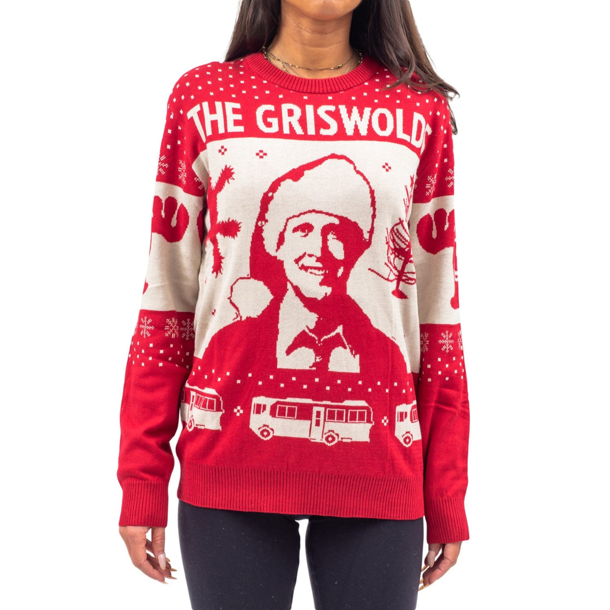 Christmas Vacation The Griswold's Threshold Clark Santa Hat Ugly Christmas Sweater - TVStoreOnline