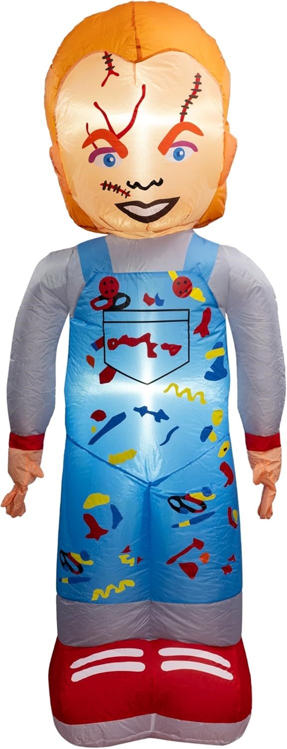Chuckie Killer Doll Horror Indoor/Outdoor Light Up Inflatable Holiday Season Yard Decoration - TVStoreOnline