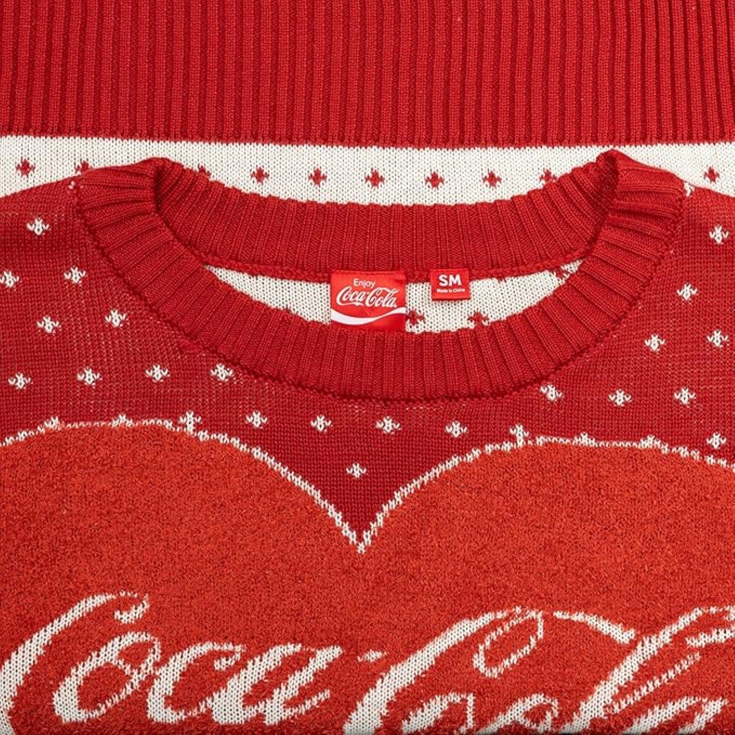 Coca Cola Heart Polar Bear Drinking Women's Ugly Christmas Sweater - TVStoreOnline