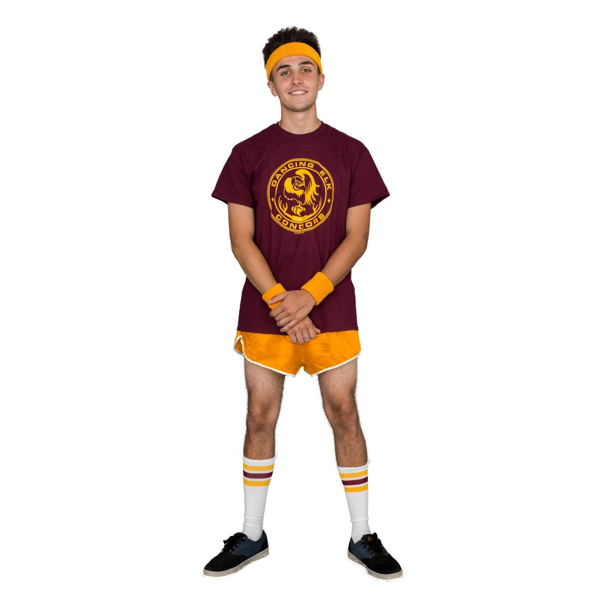 Dancing Elk Condors Halloween Costume T-Shirt Tee with Striped Sleeves Cosplay - TVStoreOnline
