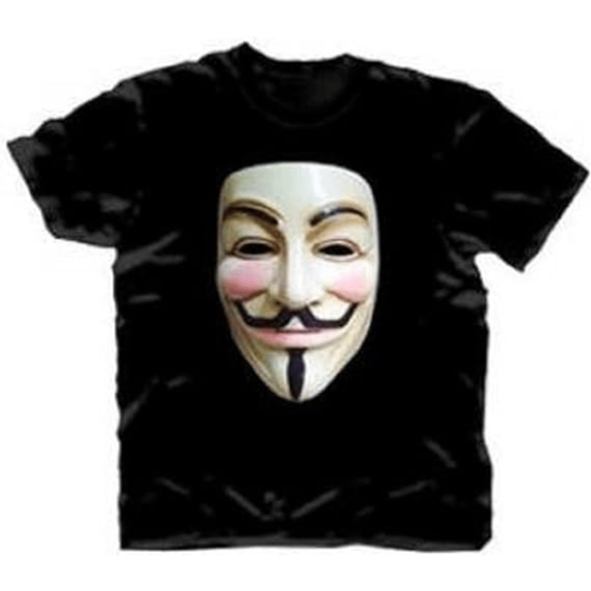 DC Comics V For Vendetta Photo Real Guy Fawkes Mask Adult T-Shirt Adult - TVStoreOnline