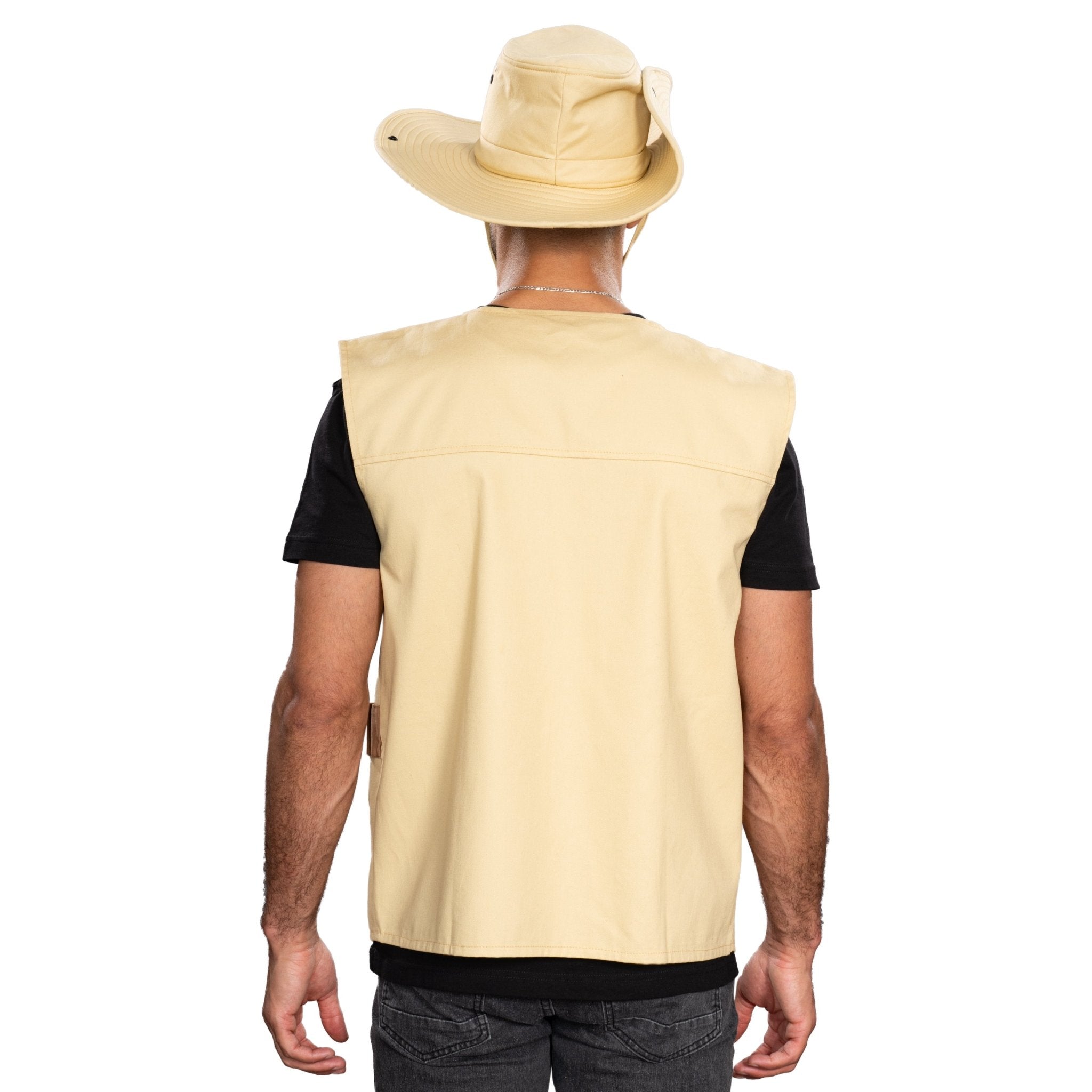 Dinosaur Park Ranger Jurassic Vest and Hat Halloween Costume Cosplay Set - TVStoreOnline