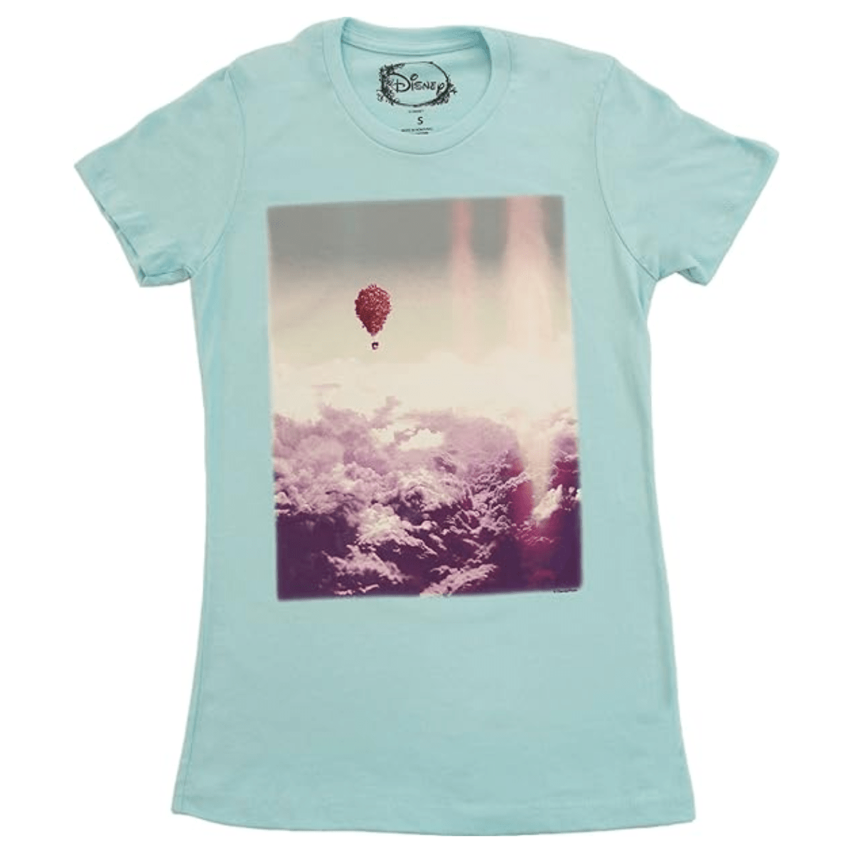 Disney Up Balloons in The Sky Juniors Cancun Blue T-Shirt - TVStoreOnline