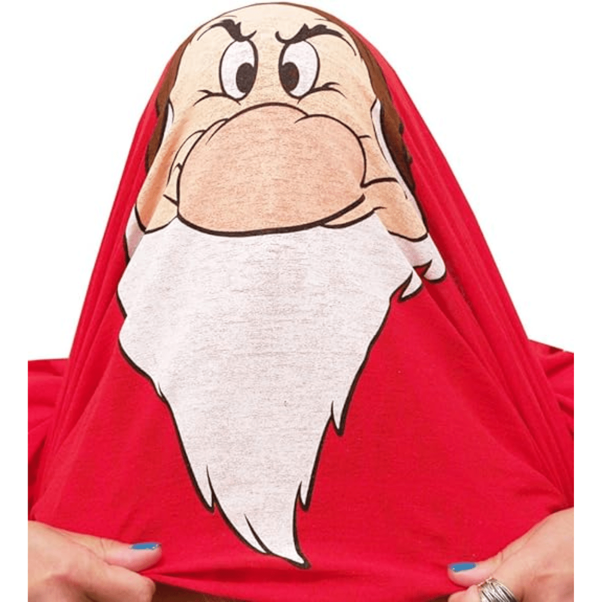 Disney Wanna See Me Act Grumpy Adult Flip Red T-Shirt - TVStoreOnline