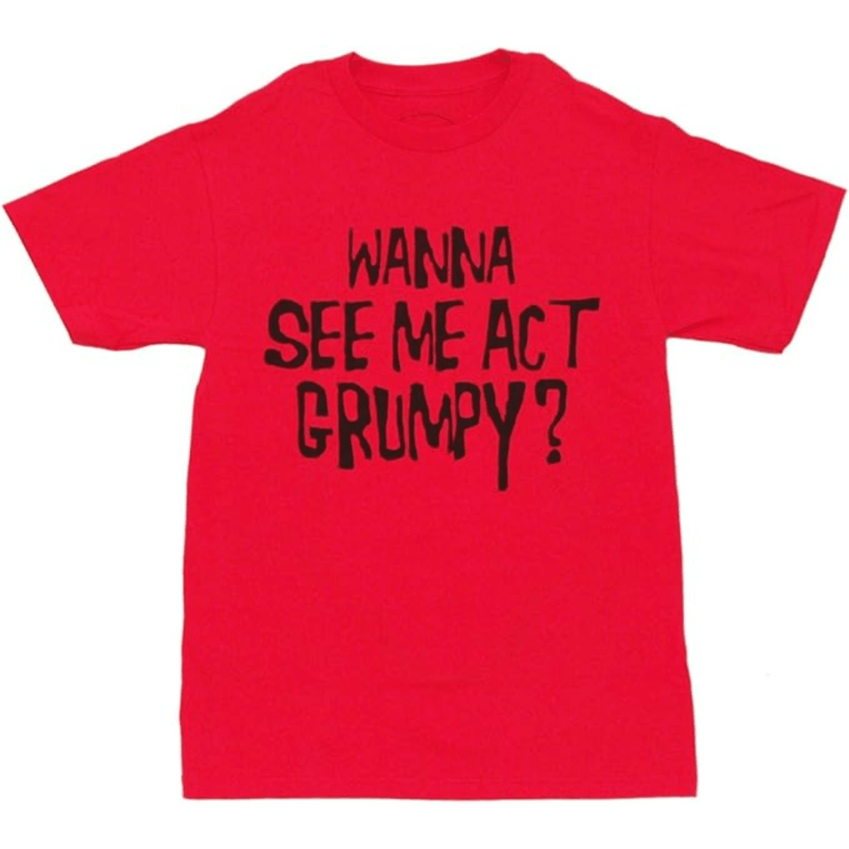 Disney Wanna See Me Act Grumpy Adult Flip Red T-Shirt - TVStoreOnline