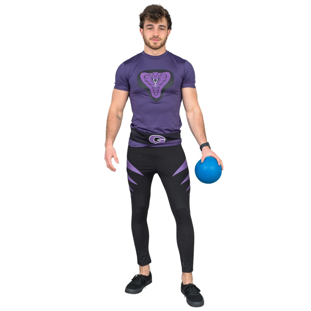 Dodgeball Purple Cobras Adult Costume Set - TVStoreOnline