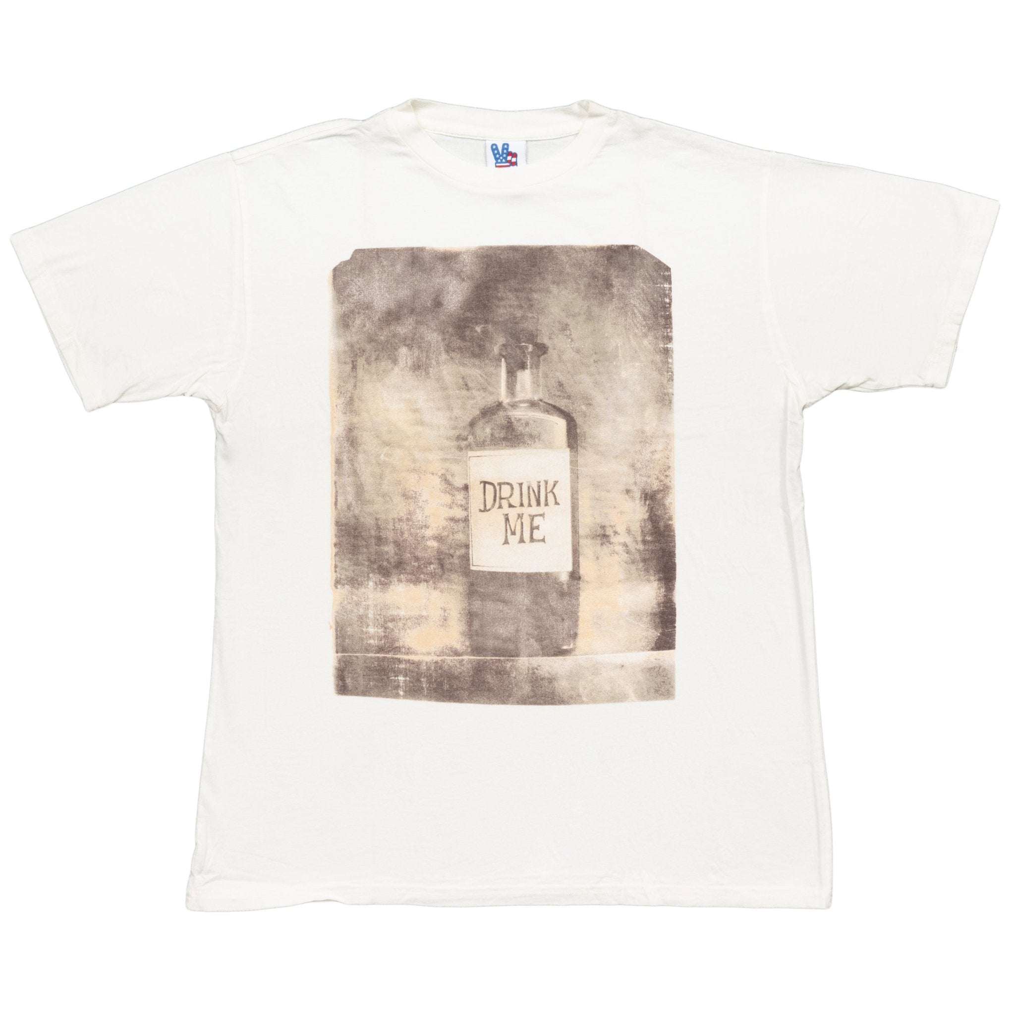 Drink Me Bottle Cream Adult T-shirt Tee - TVStoreOnline