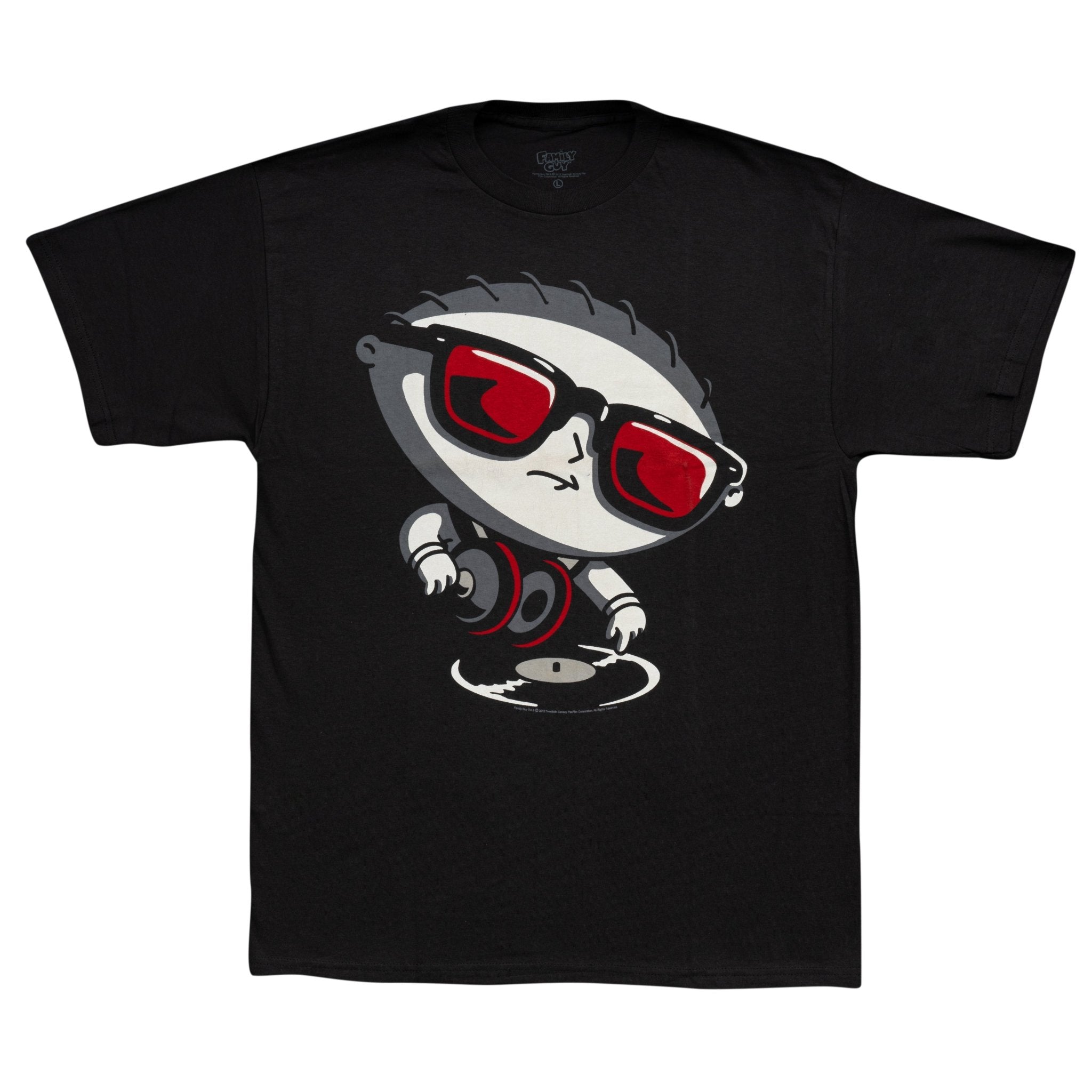 Family Guy DJ Stewie Black T-Shirt - TVStoreOnline