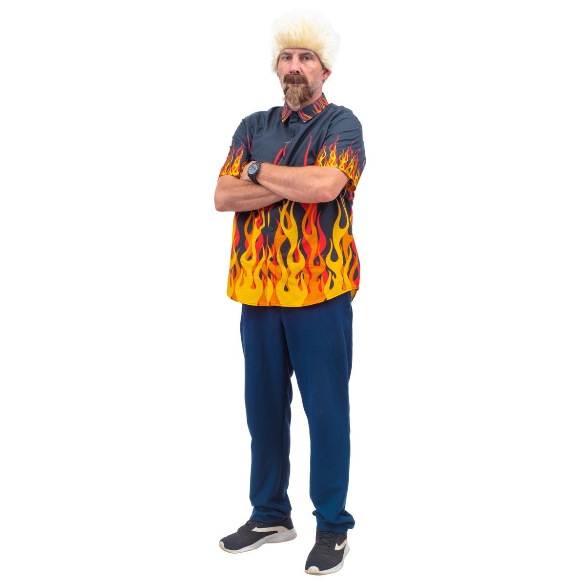 Famous TV Chef Personality "Guy" Food TV Show Deluxe Halloween Cosplay Costume Set - TVStoreOnline