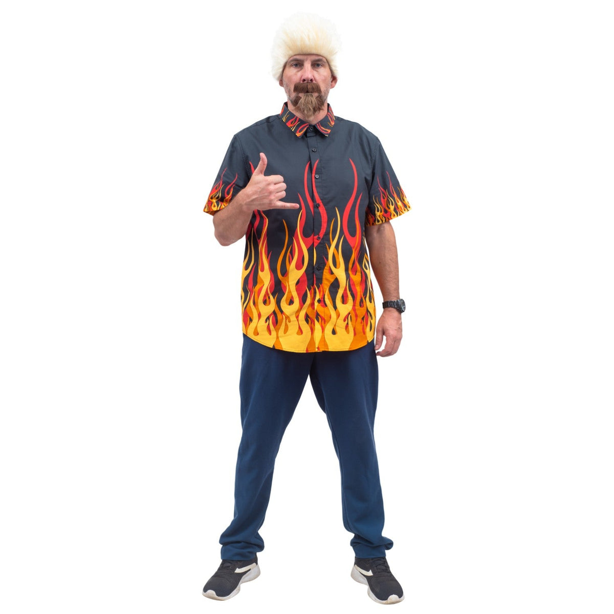 Famous TV Chef Personality "Guy" Food TV Show Deluxe Halloween Cosplay Costume Set - TVStoreOnline