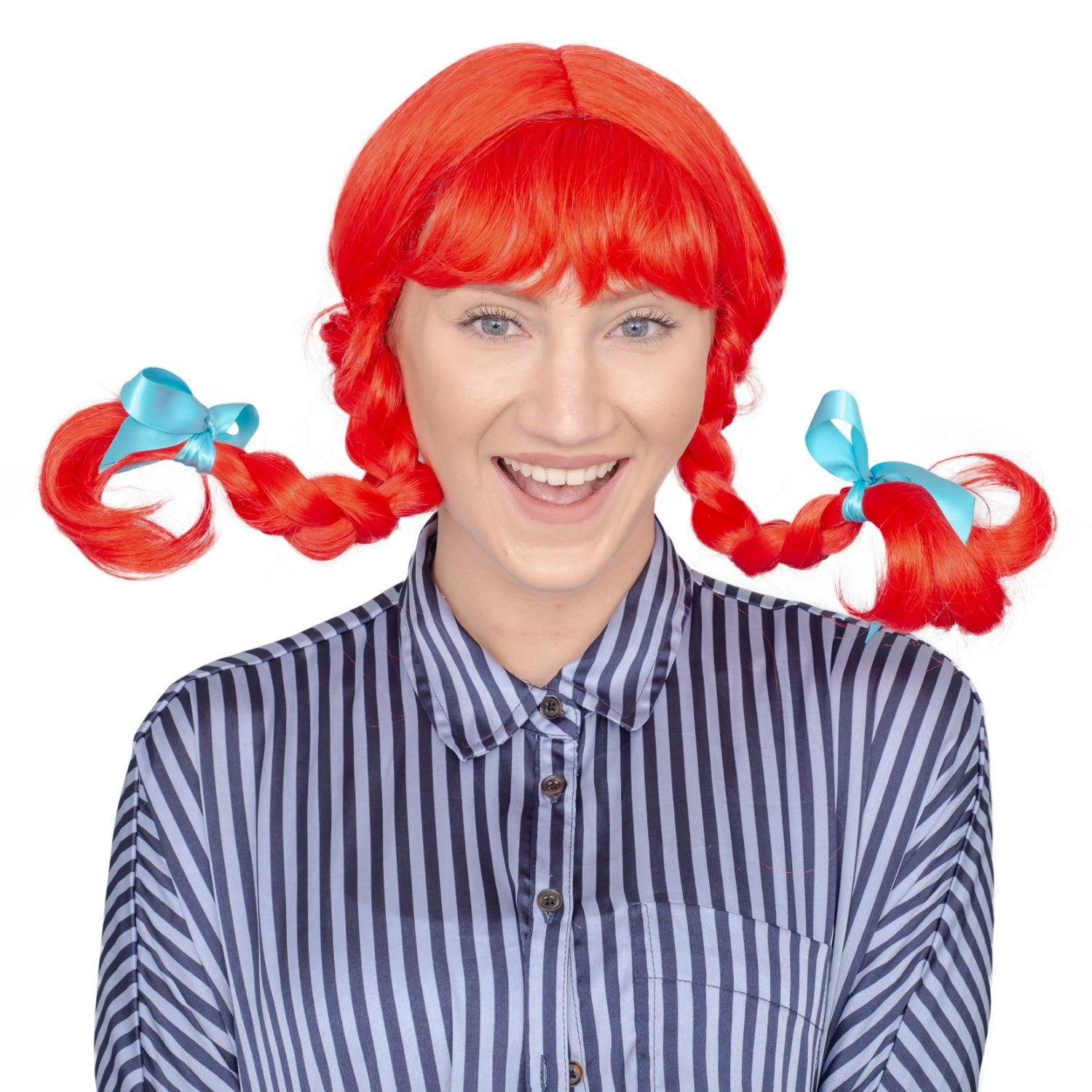 Fast Food Red Hair with Braids Adult Deluxe Halloween Costume Cosplay Wig - TVStoreOnline
