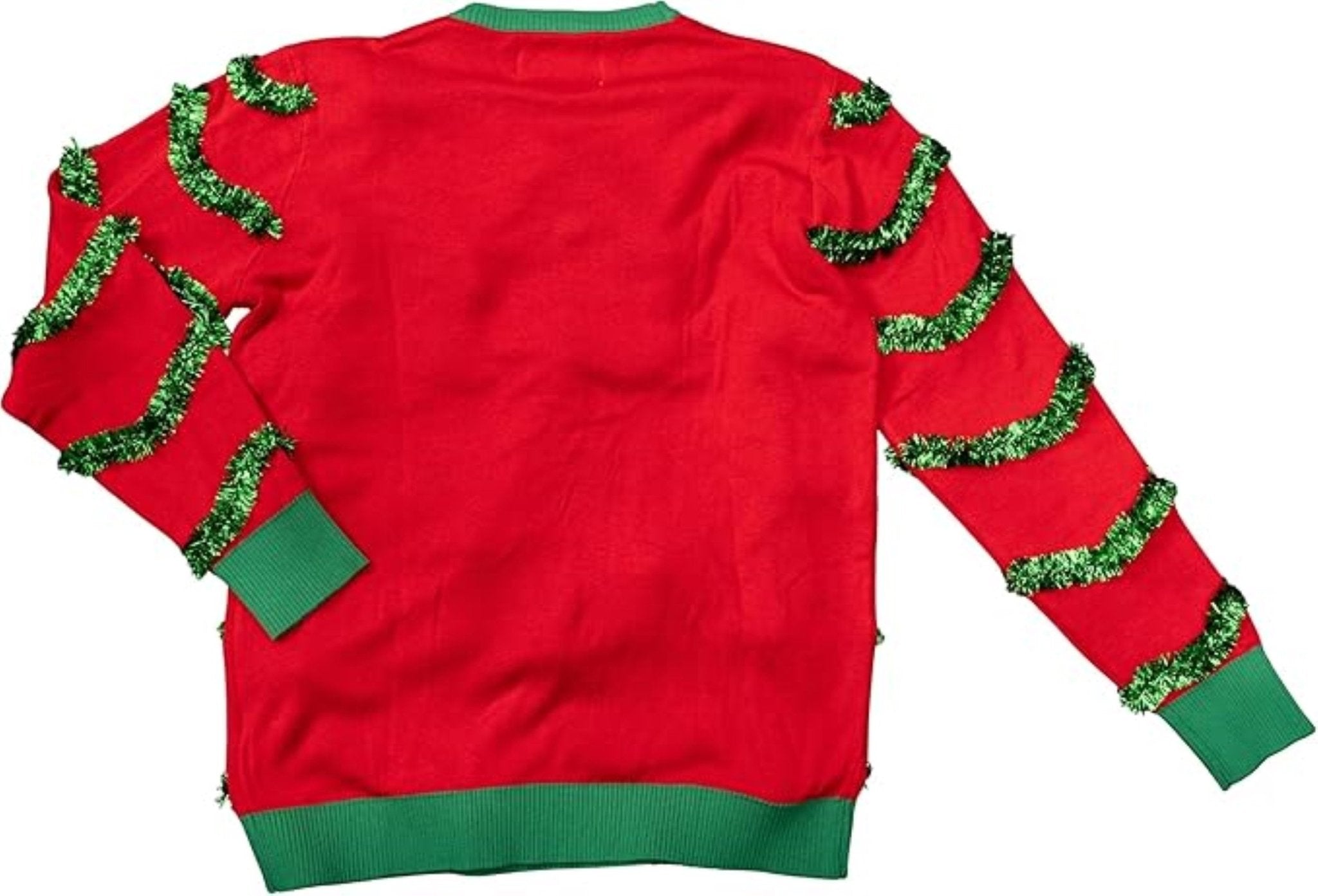 Festive Garland/3D Tree Ornaments Adult Unisex Knitted Ugly Christmas Sweater - TVStoreOnline