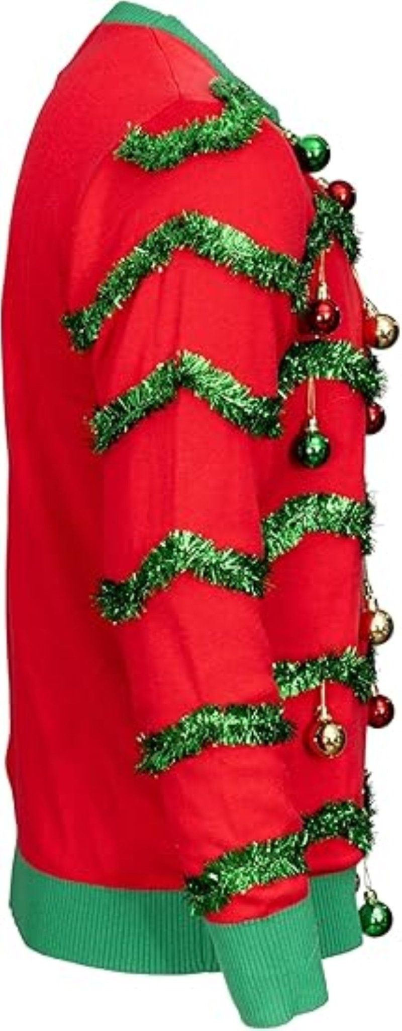 Festive Garland/3D Tree Ornaments Adult Unisex Knitted Ugly Christmas Sweater - TVStoreOnline