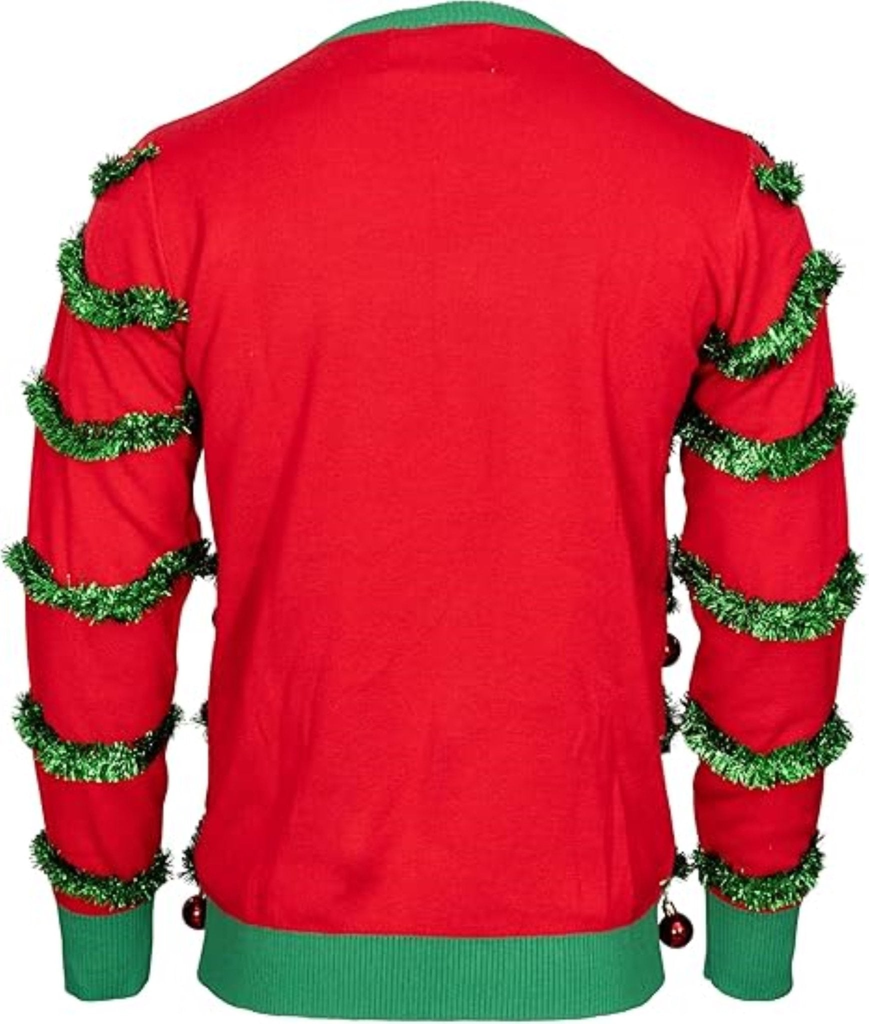 Festive Garland/3D Tree Ornaments Adult Unisex Knitted Ugly Christmas Sweater - TVStoreOnline
