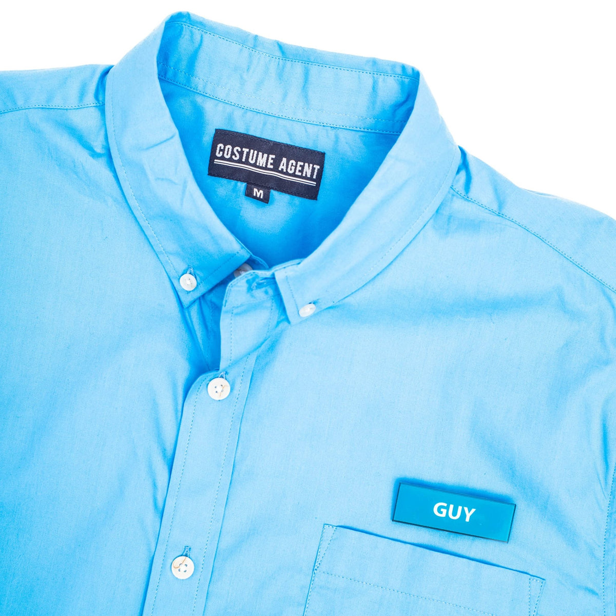 Free Guy Button Up Shirt Tie Name Tag - TVStoreOnline