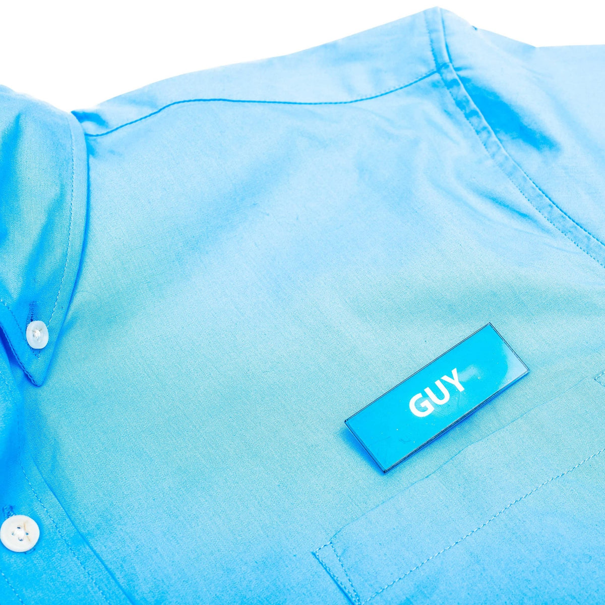 Free Guy Button Up Shirt Tie Name Tag - TVStoreOnline