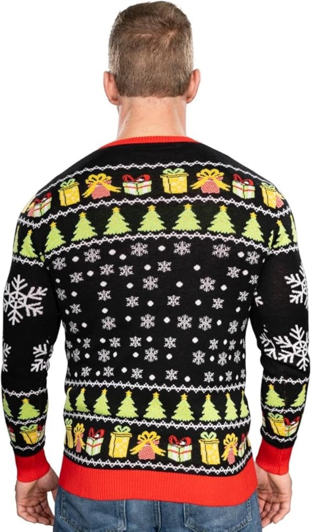 Funny Crack Deez Nuts Nutcracker Santa Knitted Ugly Christmas Sweater - TVStoreOnline