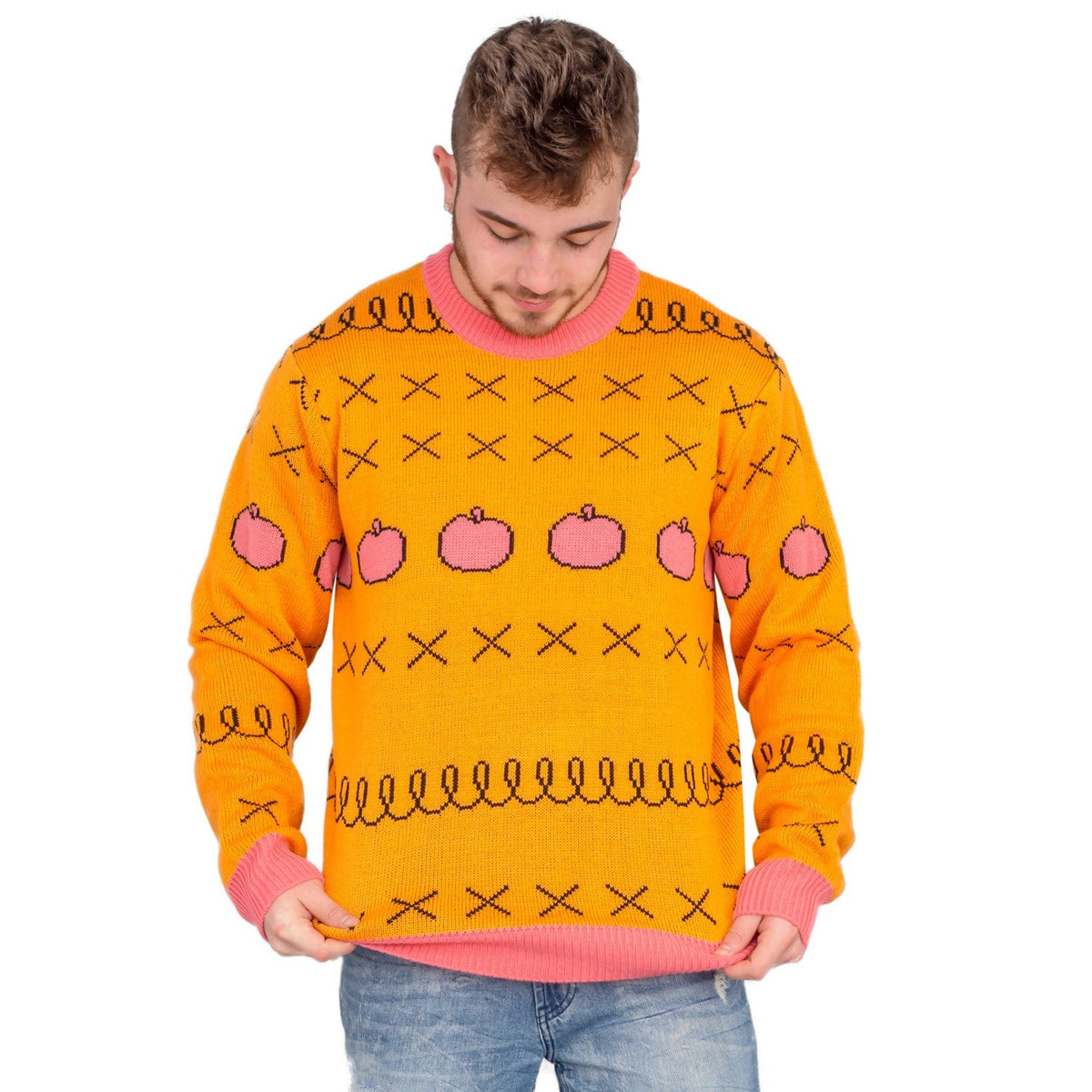 Funny Horse Man Ugly Christmas Sweater for Men Iconic TV Show Christmas Sweater - TVStoreOnline