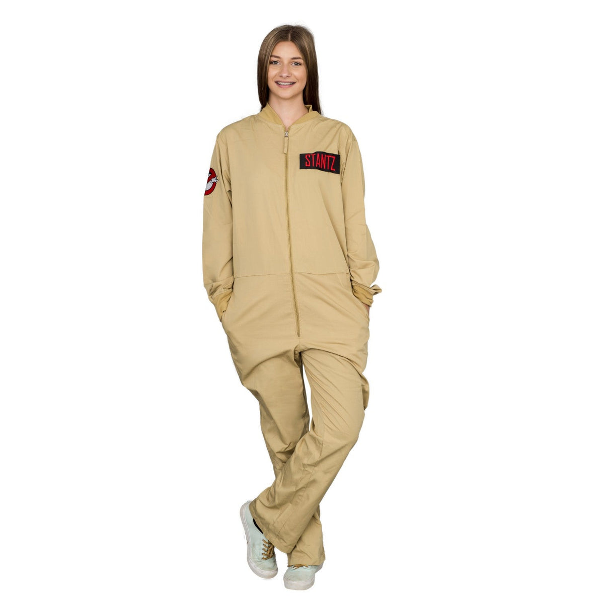 Ghostbusters Zip up Jumpsuit with 4 Attachable Patches - TVStoreOnline