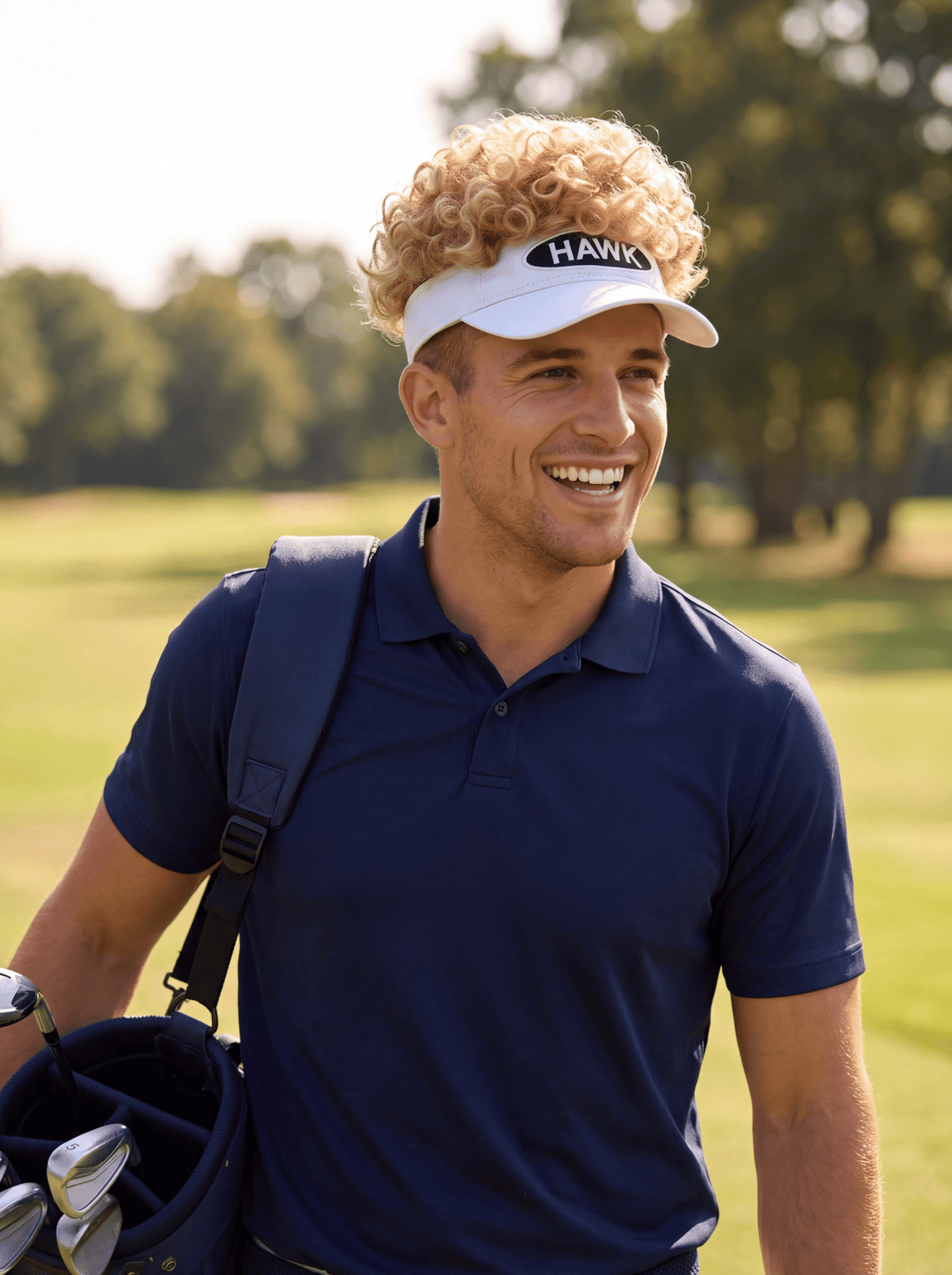 Golfer Loonie Visor W/ Wig Halloween Cosplay Costume Accessory - TVStoreOnline