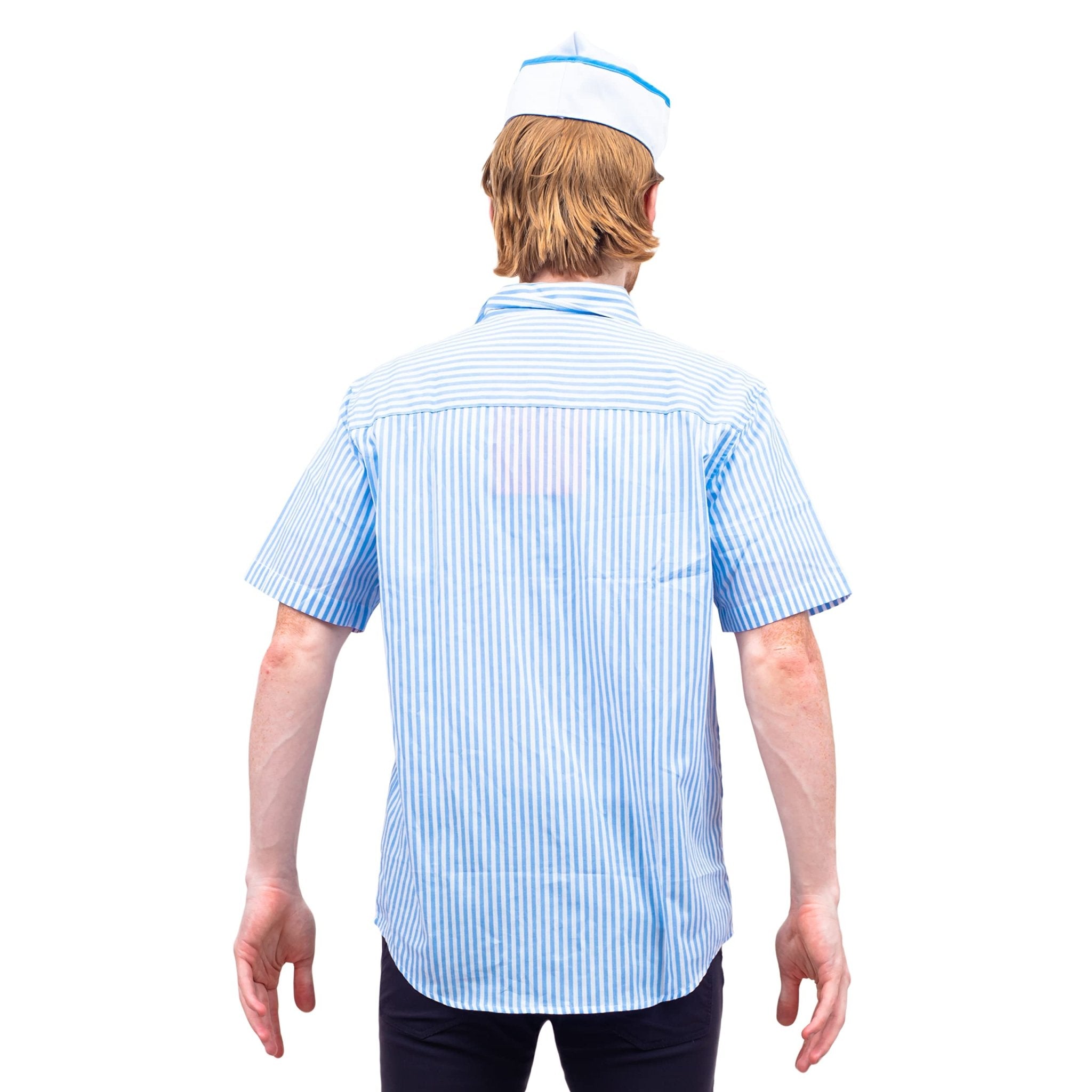 Good Burger Button Up Shirt Hat and Name Tag Halloween Costume Cosplay - TVStoreOnline