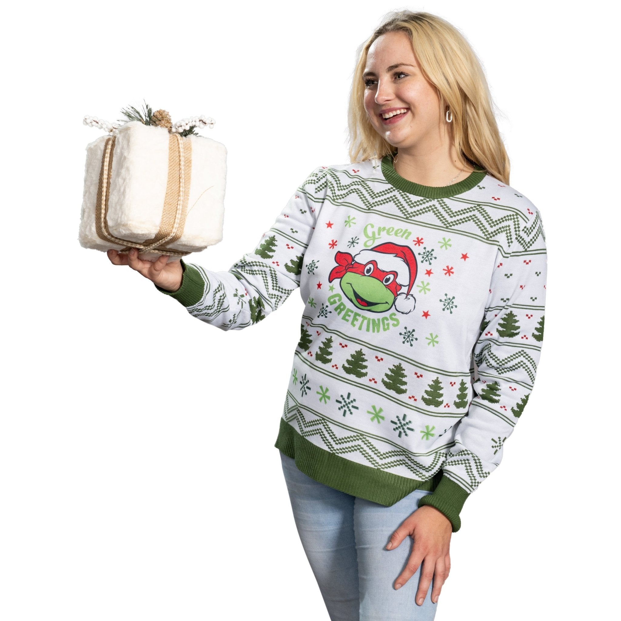 Green Greetings TMNT Christmas Sweater - TVStoreOnline