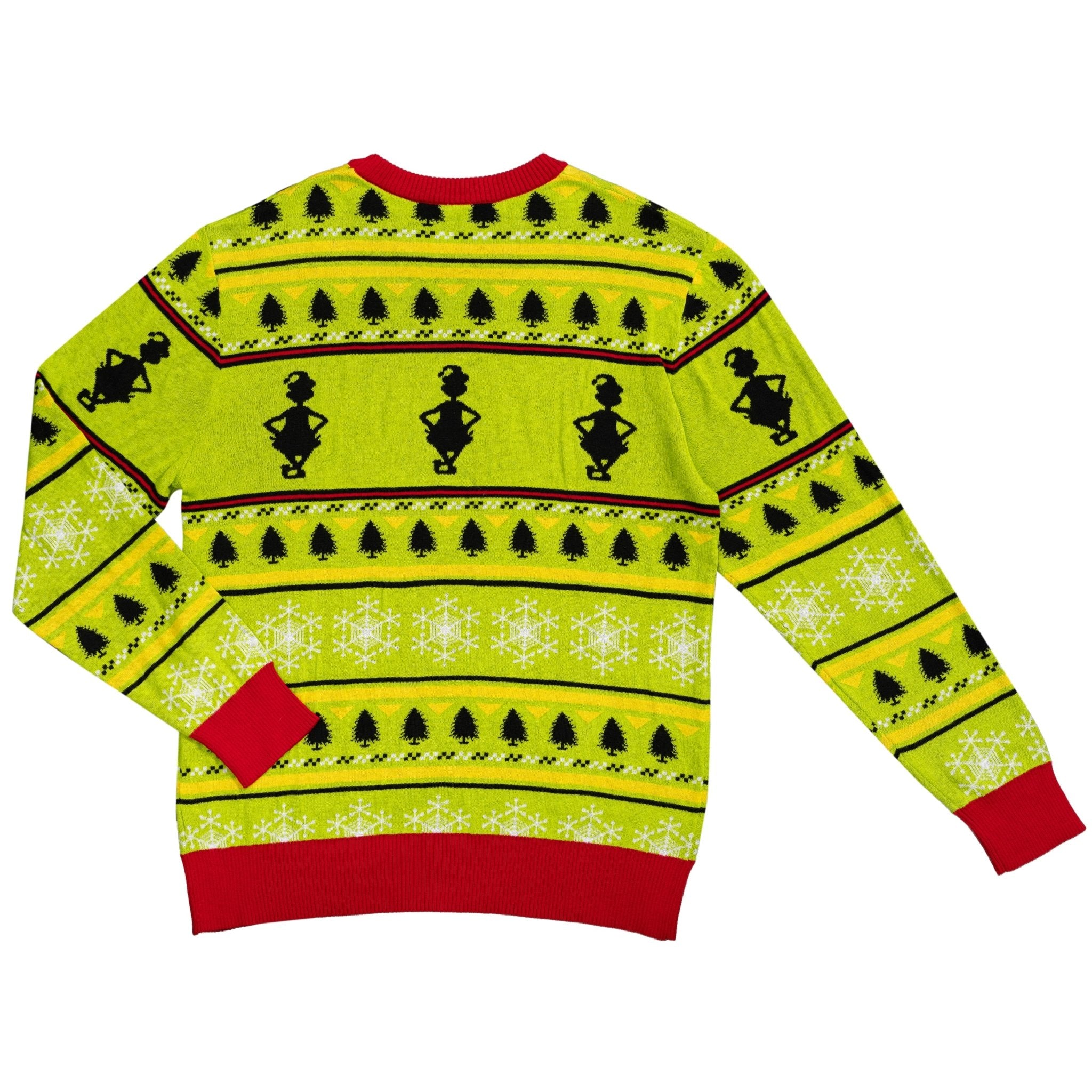 Grinch Head Santa Hat Wreath Sweater - TVStoreOnline