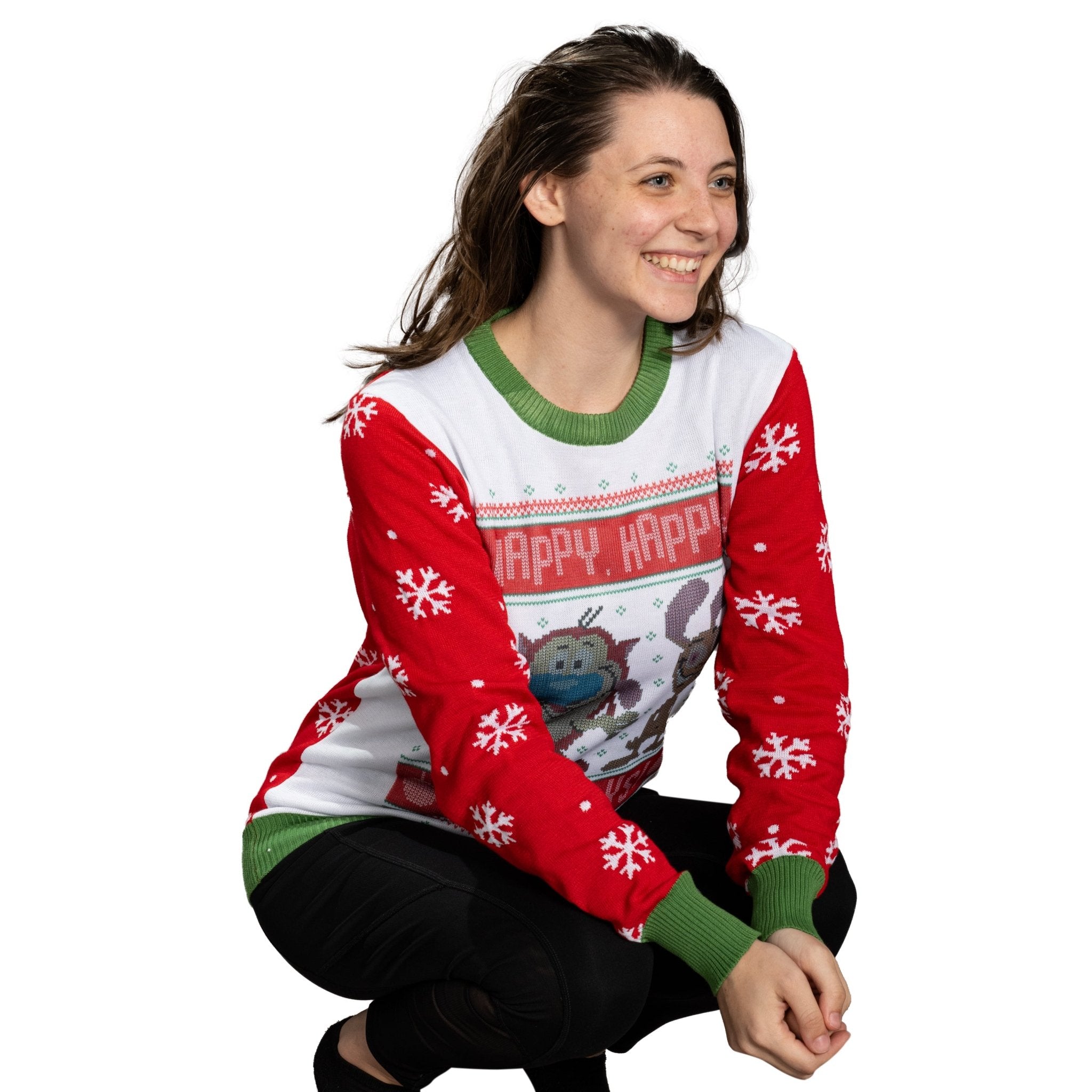 Happy Happy Holidays Ren & Stimpy Character Sweater - TVStoreOnline