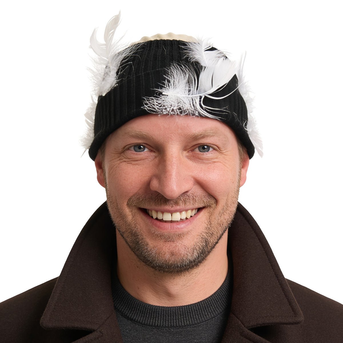 Harry Christmas Home Robber Bald Cap with Feathers Adult Halloween Cosplay Costume Accessory - TVStoreOnline