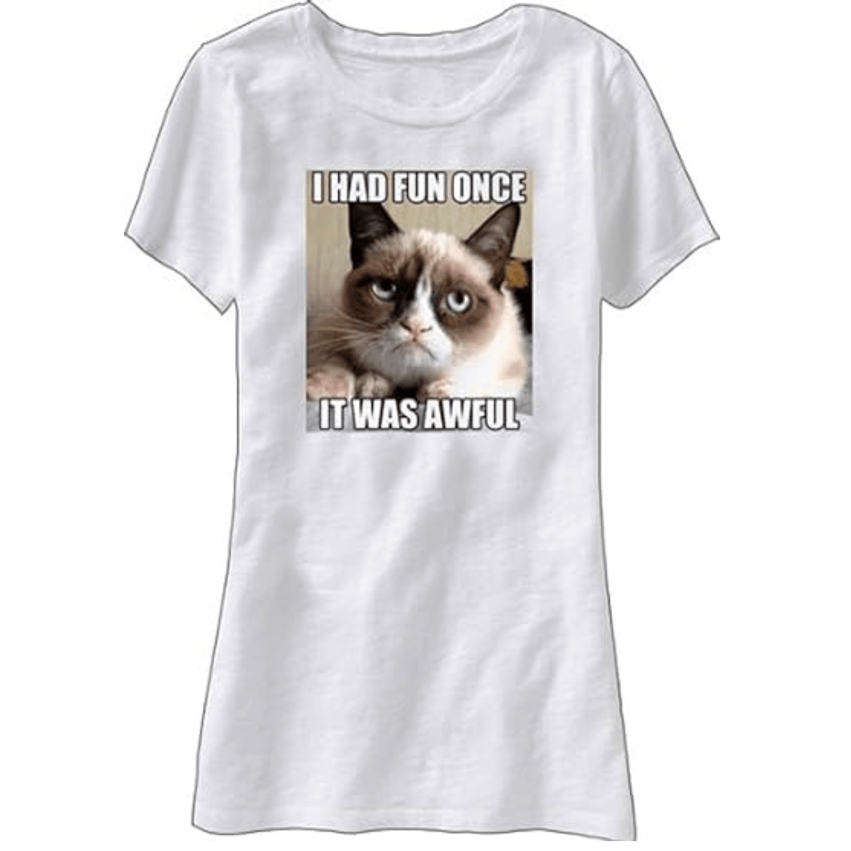 I Had Fun Once It Was Awful Juniors White T-Shirt - TVStoreOnline