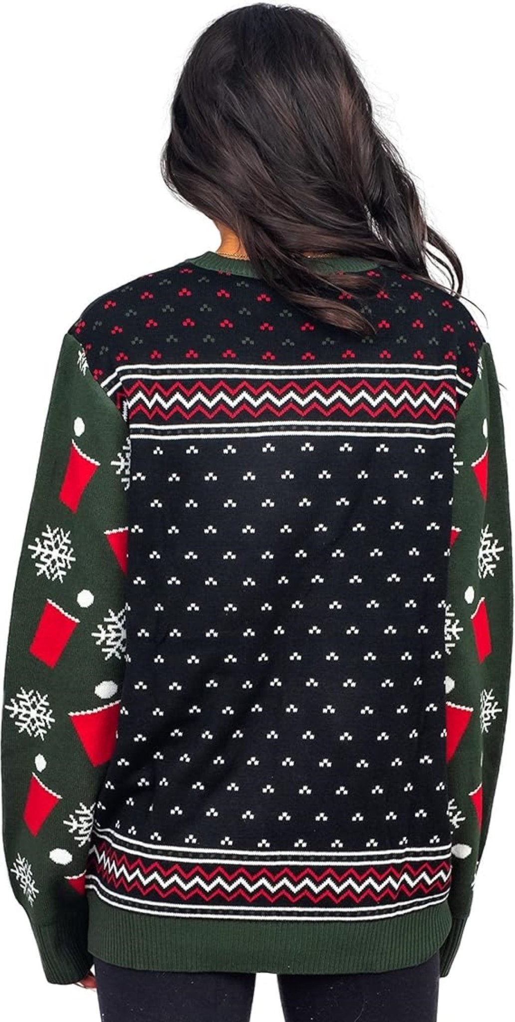 Interactive Adult Unisex Beer Pong 3D Ugly Christmas Party Sweater - TVStoreOnline