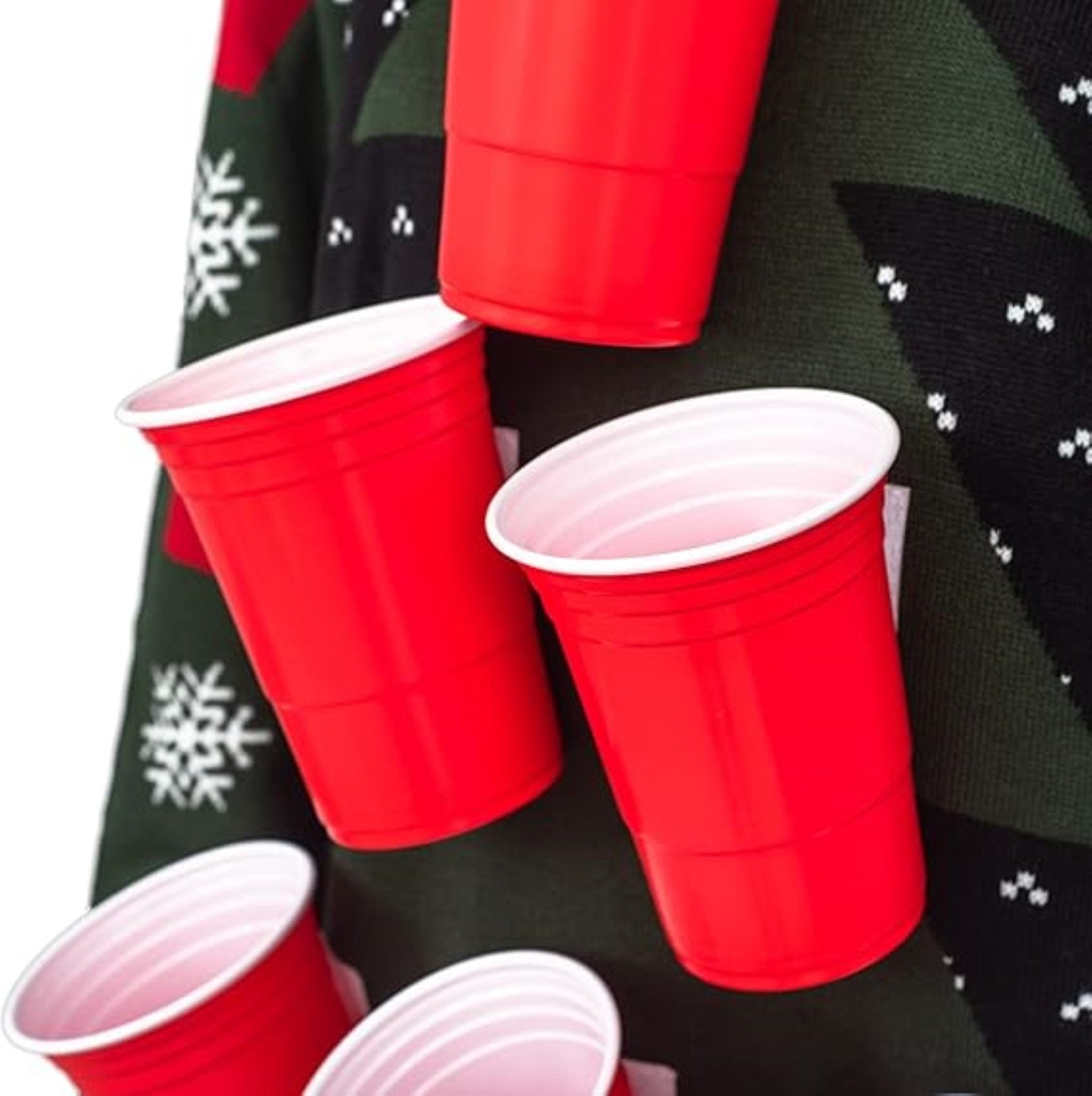 Interactive Adult Unisex Beer Pong 3D Ugly Christmas Party Sweater - TVStoreOnline