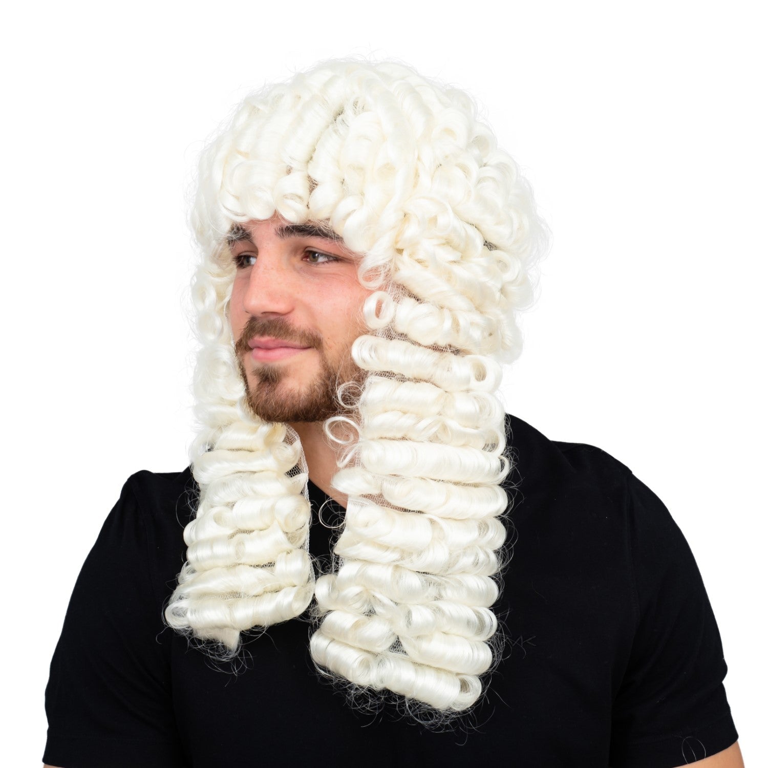 Judge Halloween Cosplay Costume Accessory White Deluxe Wig - TVStoreOnline