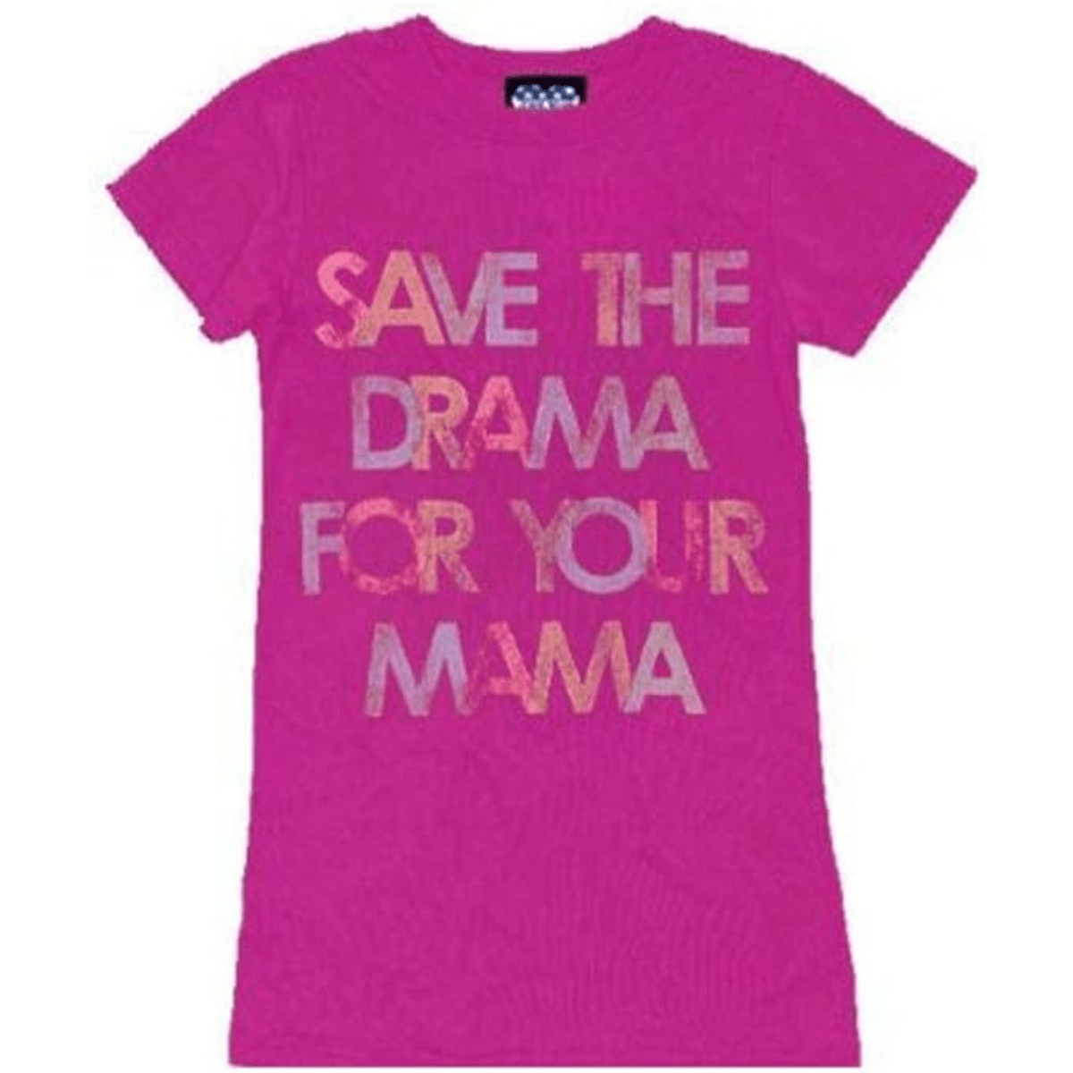 Junk Food Save The Drama for Your Mama Magenta Juniors T-Shirt Tee - TVStoreOnline