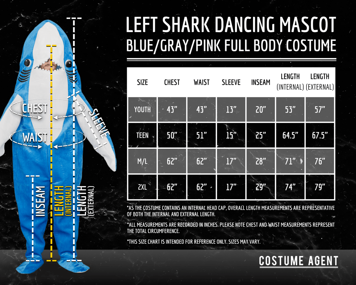 Katy Perry Left Shark Funny Unisex Halloween Cosplay Mascot Costume - TVStoreOnline