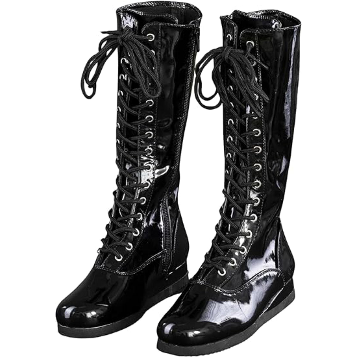 Kid-Friendly Pro Wrestling Boots Perfect for Halloween Costume Cosplay Black