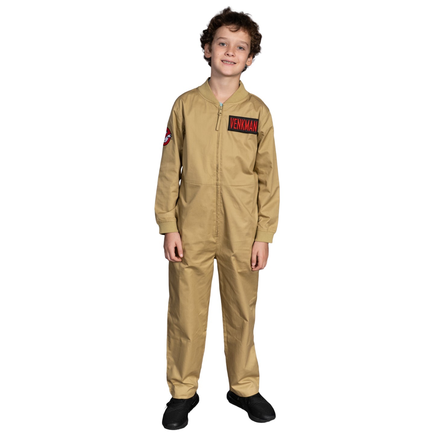 Kids Youth Ghostbusters Changeable Name Patches Halloween Cosplay Costume Jumpsuit - TVStoreOnline