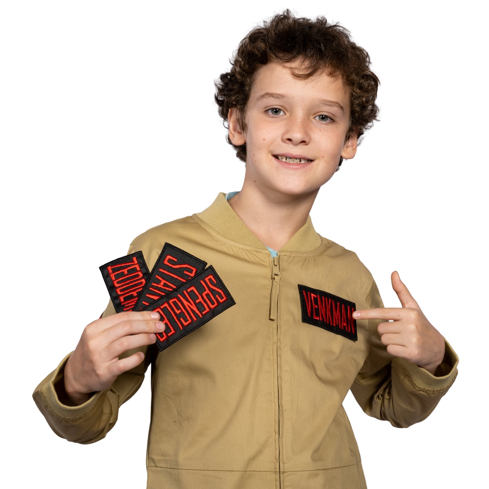 Kids Youth Ghostbusters Changeable Name Patches Halloween Cosplay Costume Jumpsuit - TVStoreOnline