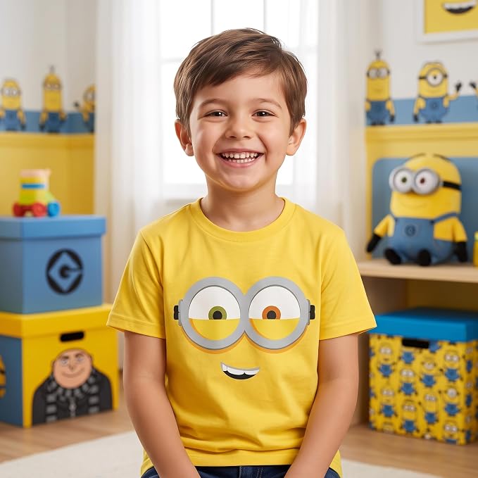 Kids Youth Minions Big Face Halloween Cosplay Costume T-Shirt - TVStoreOnline