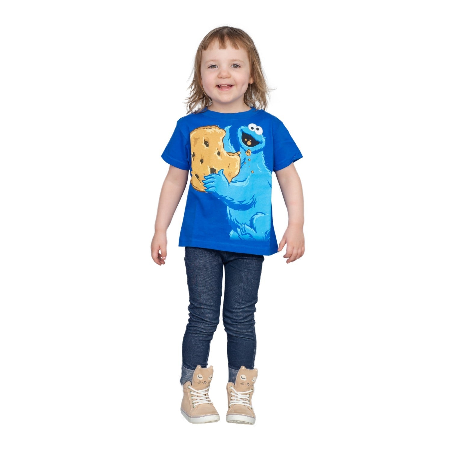 Kids Youth Toddler Jumbo Sesame Street Cookie Monster T-Shirt - TVStoreOnline