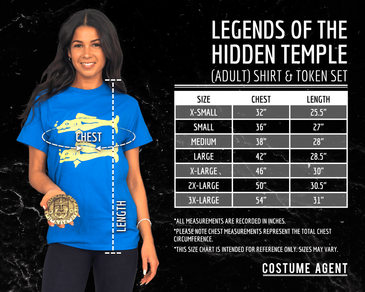 Legends of the Hidden Temple Shirt & Token Halloween Cosplay Costume Set - TVStoreOnline