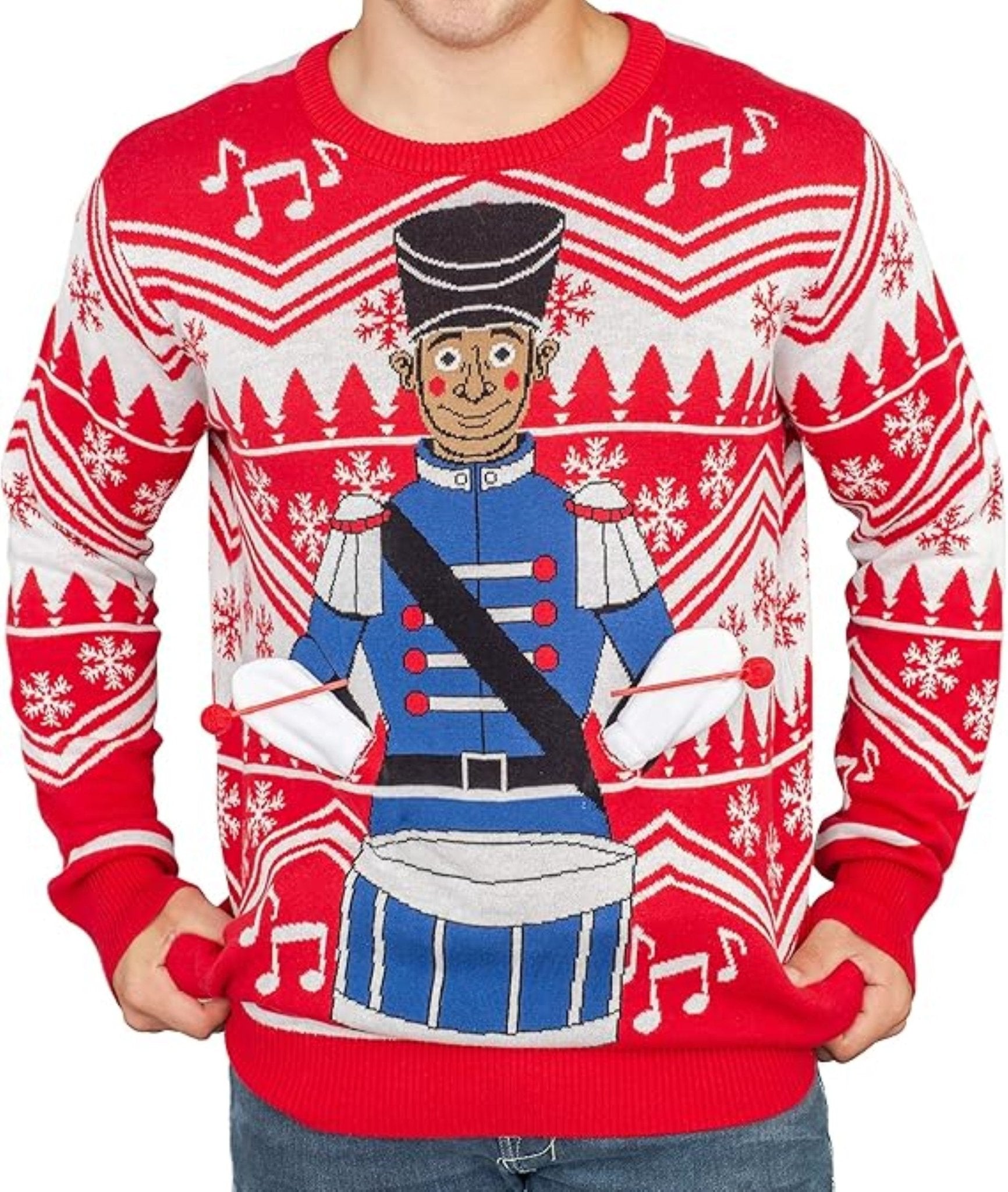 Little Drummer Flappy 3D Animated Adult Unisex Ugly Christmas Sweater - TVStoreOnline