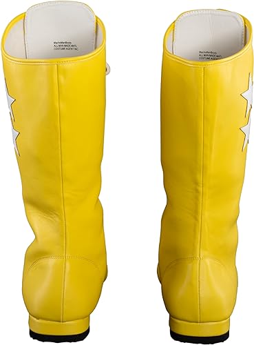 Macho Wrestler Man Madness Halloween Cosplay Costume Yellow Boots - TVStoreOnline