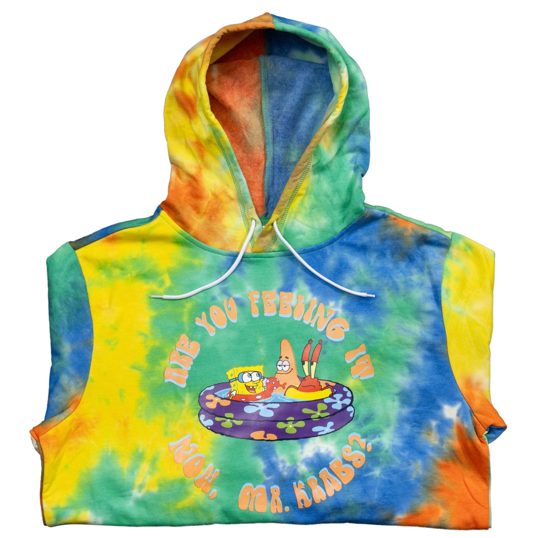 Mad Engine Spongebob Squarepants Patrick Mr. Krabs Pool Tie Dye Mens Hoodie - TVStoreOnline