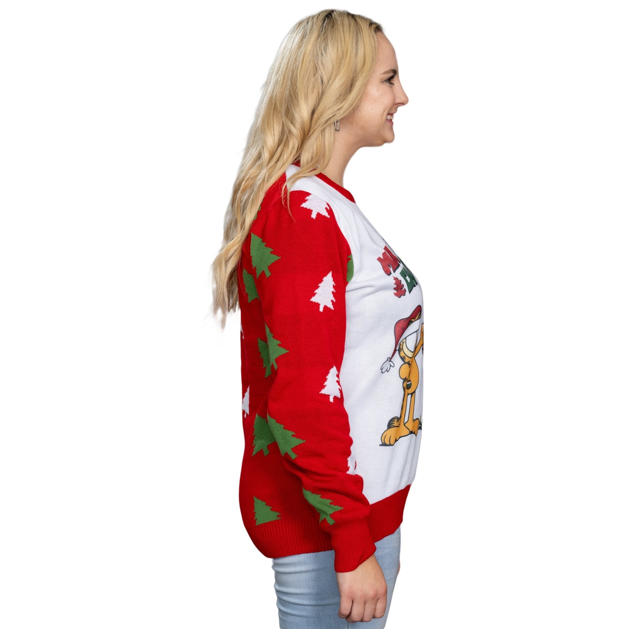Merry Christmas Garfield Odie Xmas Tree Sweater - TVStoreOnline