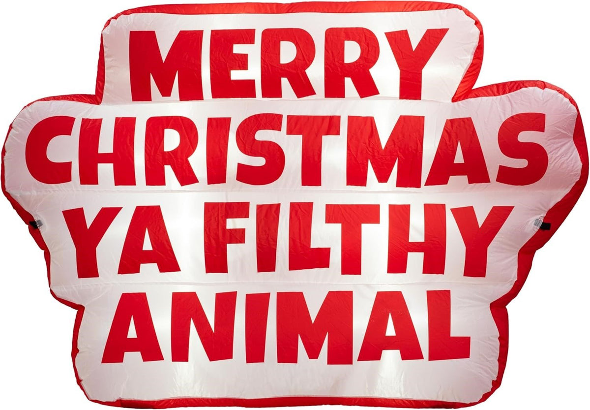 Merry Xmas Filthy Animal Indoor/Outdoor Light Up Inflatable Yard Decoration - TVStoreOnline