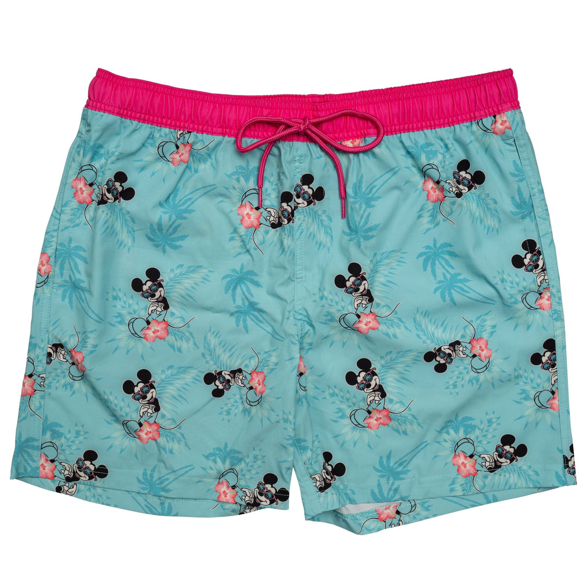 Mickey Mouse Swim Shorts Hot Palms Turquoise - TVStoreOnline